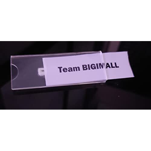 Bigimall Acrylic Name Badge And Name Plate With Pin Easy To Insert Paper For Office Staff Uniform Badge Pack Of 15