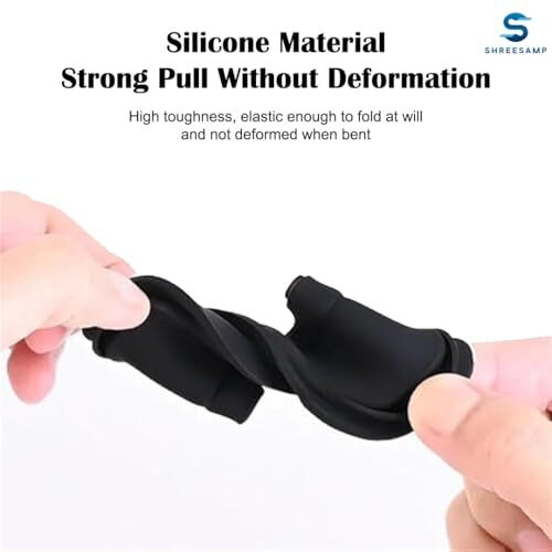 Shreesamp 4 Pcs Door Latch Lock Cover Silicone Guard Car Decorations & Protects Latches Protector Accessories For Most Of Vehicles, Absorbing Protective Rubber Pads For Enhanced (Black)