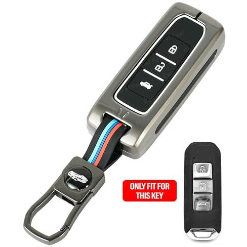 Coll Of Fest Metal Silicon Key Cover Compatible For Mg Hector 3 Button Smart Key Cover Full Metal Protections Special Feature Visible In Low-Light Conditions