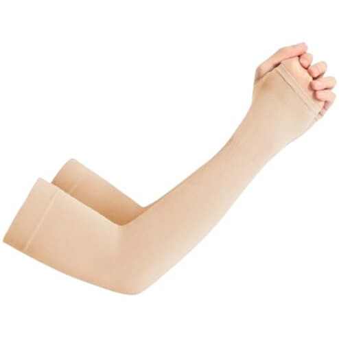 Tradehub Upf 50 Sun Protection Arm Sleeves, Sports Arm Cover For Men & Women, Biking, Cricket, Cycling, Golf, Pack Of 2 (Skin)