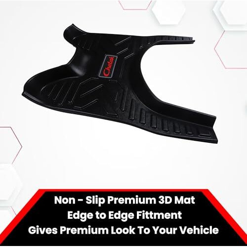 Grandbiker Chetak Removable & Washable Foot Mat - Heavy Duty Floor Board Mat Compatible With Chetak Ev - Premium Comfort And Durability - Black