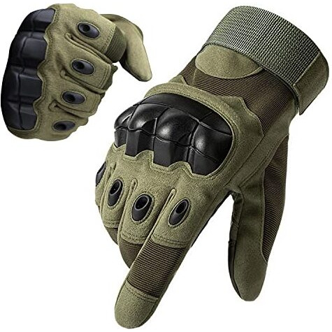Proberos Riding Gloves For Bike Motorcycle With Touch Screen Finger, Full Finger Bike Gloves With Hard Case, Protective Anti-Slip Motorbike Gloves For Cycling Motorcycle Hiking Climbing Lumbering(L)