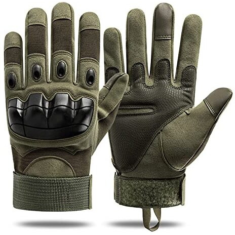 Proberos Riding Gloves For Bike Motorcycle With Touch Screen Finger, Full Finger Bike Gloves With Hard Case, Protective Anti-Slip Motorbike Gloves For Cycling Motorcycle Hiking Climbing Lumbering(L)