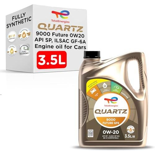 Totalenergies - 0W20 Engine Oil - Quartz 9000 Future Gf6 -Api Sp - Fuel Economy Formula - Fully Synthetic Engine Oil For Cars - 3.5L