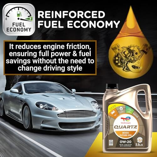 Totalenergies - 0W20 Engine Oil - Quartz 9000 Future Gf6 -Api Sp - Fuel Economy Formula - Fully Synthetic Engine Oil For Cars - 3.5L