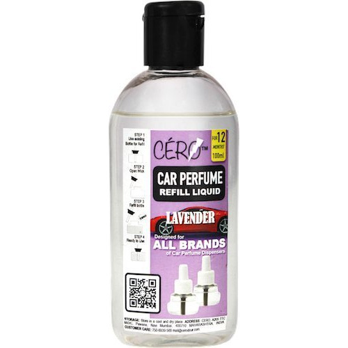 Cero Lavender Car Perfume Refill Liquid For All Brands Of Vaporiser Machines (100Ml)