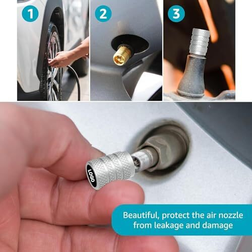 Greenworld Premium Silver Metal Car Tyre Valve Cap Air Cap Car Tyre Valve Stem Cap Air Covers With Logo (Suz-Uki)
