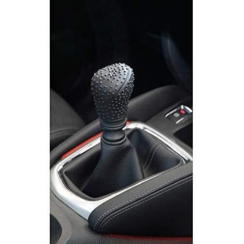 Delhi Traderss Silicone Oval Nonslip Car Gear Shift Knob Cover Coller (Black), Plastic