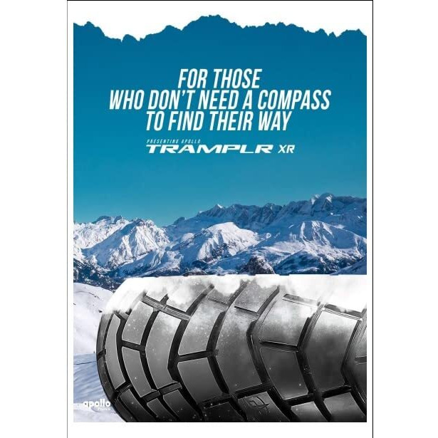 Apollo Tyres 140/70% R17 66H Tramplr Xr Tubless Bike Tyre,Rear.,1 Tube