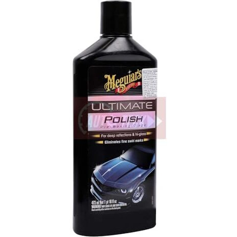 Meguiar's Ultimate Polish (473 Ml) | Restores Paint Shine |High Glossy Shine | Removes Fine Swirl Marks | Easy To Use