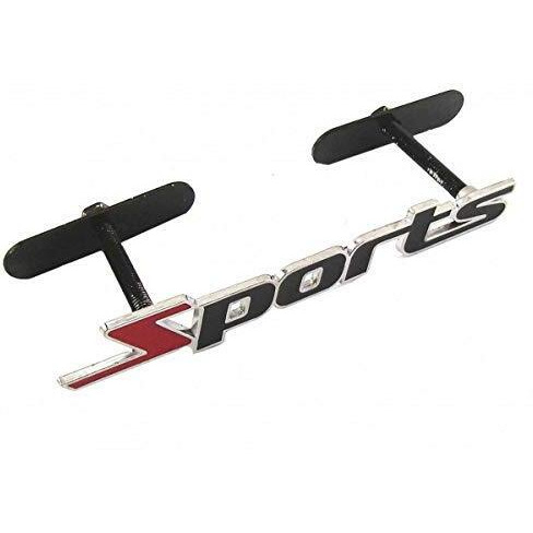 Automaze Sports Logo Stickers Emblem For Car | Grill Logo With Screws, Universal | Car Exterior Accessories