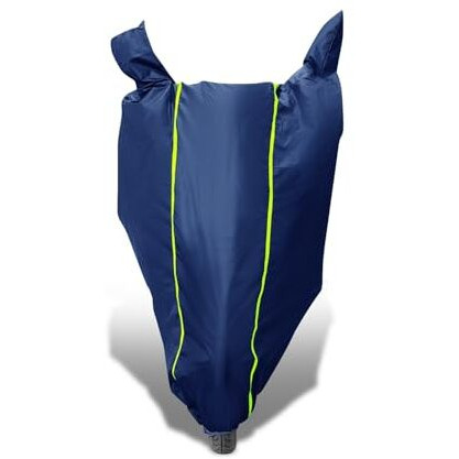 Euro Care 100% Waterproof Bike Cover Compatible With Re Super Meteor 650, Coated, Mirror Pocket, Belt Buckle Super Meteor 650 Bike Cover - Blue