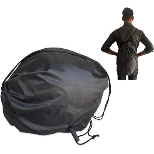 Mutmain Helmet Cover/Bag Drawstring Backpack Waterproof Keeps Your Helmet Safe From Dust, Rain And Scratches Bike Helmet (Hc02-Black)