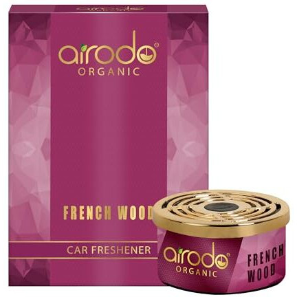 Airodo One French Wood Organic Car Perfume, Strong Fiber Air Freshener To Freshen'Up Your Car - Car Accessories Interior Car Perfumes And Fresheners (50G With 2 Refill)