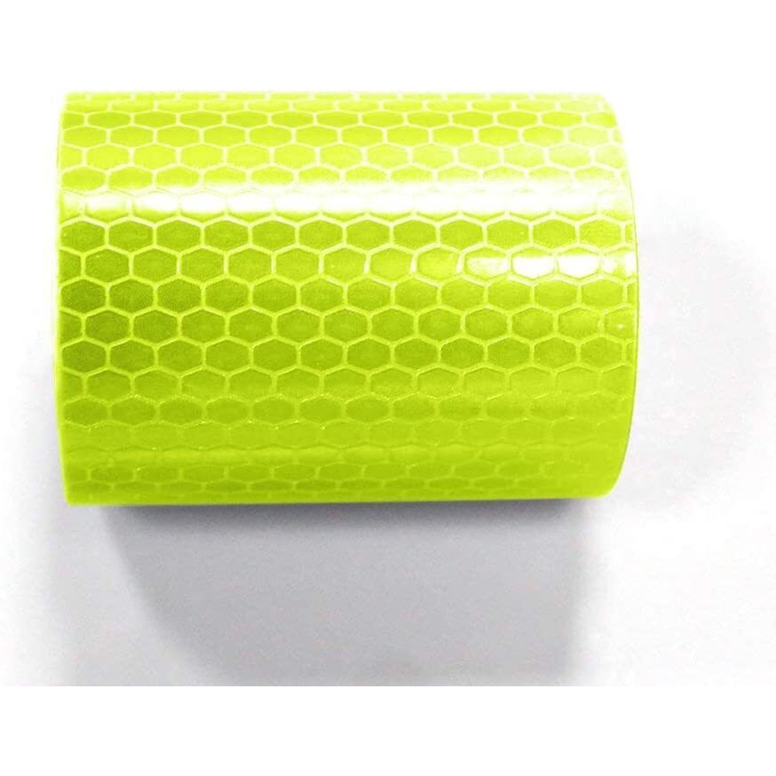 Radiance 2 Inch X 24 Feet, High Intensity Water Proof Conspicuity Warning Reflective Radium Conspicuity Tape Sticker Neon Green