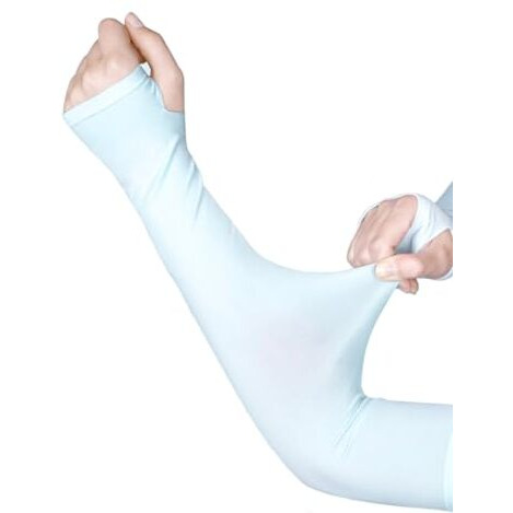 Hodaqe Arm Sleeves Gloves For Men & Women 3 Pairs Full Arm Cover Fingerless Sunblock Protection For Summer Cooling Outdoor Sports