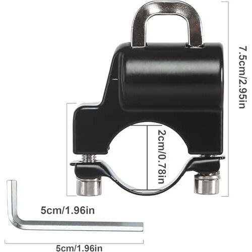 Sthira Helmet Lock For Mens Bike 22-28Mm Motorbike Helmet Lock Motorbike Accessories Bike Helmet Locker Helmet Locks For Motorbikes Electric Helmet Lock For Helmet In Bike Motorcycle Helmet Lock