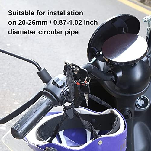 Sthira Helmet Lock For Mens Bike 22-28Mm Motorbike Helmet Lock Motorbike Accessories Bike Helmet Locker Helmet Locks For Motorbikes Electric Helmet Lock For Helmet In Bike Motorcycle Helmet Lock