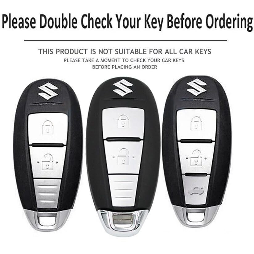 Jvcv Soft Tpu Transparent Cover Compatible With Maruti Suzuki 2 And 3 Button Baleno Ciaz Vitara Brezza S Cross Swift Ignis And Toyota Urban Cruiser Smart Key (Transparent Black)