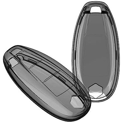 Jvcv Soft Tpu Transparent Cover Compatible With Maruti Suzuki 2 And 3 Button Baleno Ciaz Vitara Brezza S Cross Swift Ignis And Toyota Urban Cruiser Smart Key (Transparent Black)