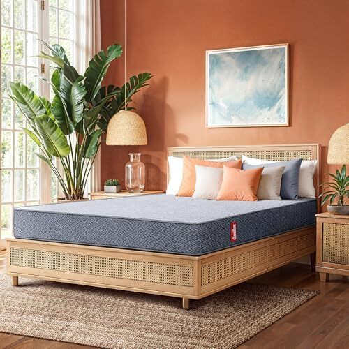 Duroflex Livein - Pressure Relieving, Memory Foam Mattress Double Bed, Roll Pack, 6 Inch Double Size Medium Firm Bed Mattress With Superior Comfort & Anti Microbial Fabric (72X48X6)