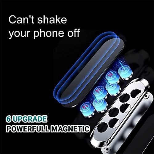Liramark Universal Magnetic Car Mount Holder Stand For Dashboard/Home & Table Compatible With All Smart Phones And Mobiles With 6X Stronger Magnets