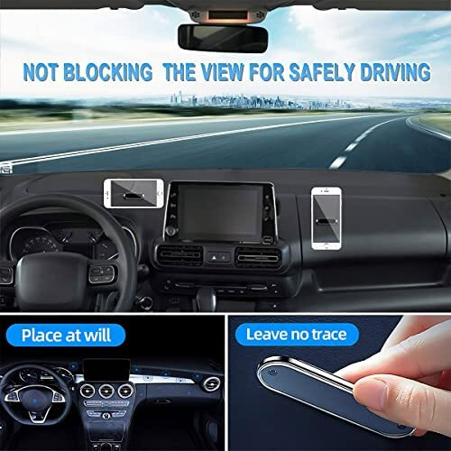 Liramark Universal Magnetic Car Mount Holder Stand For Dashboard/Home & Table Compatible With All Smart Phones And Mobiles With 6X Stronger Magnets