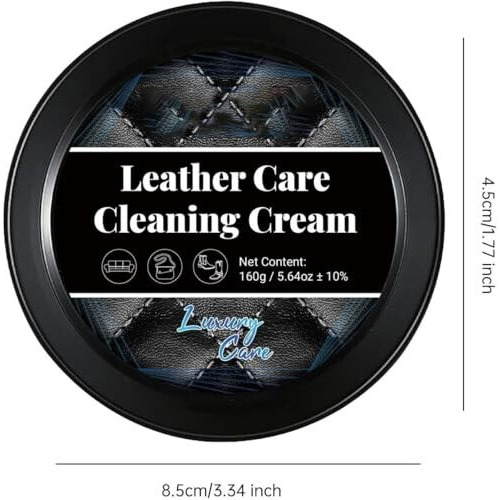 Jicoot Leather Care Cleaning Paste & Conditioner Kit, Automotive Interior Leather Cleaning Cream, Multifunctional Leather Cleaning Cream For Furniture, Footwear, Purses & Bags, Car Interiors & Bikes