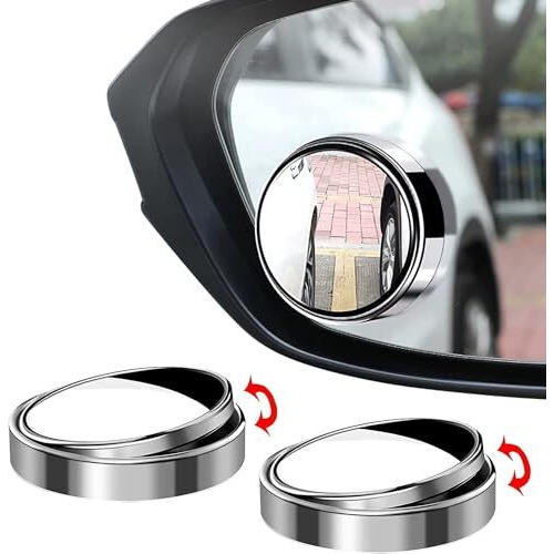 Dlest 360 Rotatable Field Of View, Convex Wide-Angle Car Blind Spot Mirror Hd Crystal Glass Waterproof Durable Traffic Safety, Suitable For All Types Of Cars & Truck