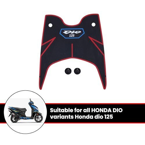 Grandbiker Rubber Foot Mat Compatible With Dio 125 Bs6 (Black) (1)
