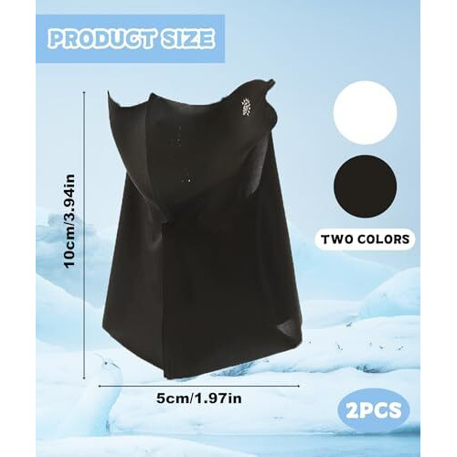 Oxyglobe 2Pcs Face Mask For Bikers,Uv Face Mask, This Face Cover For Sun Protection For Golf, Cycling, Hiking, Fishing & Outdoor Sports (White Black)
