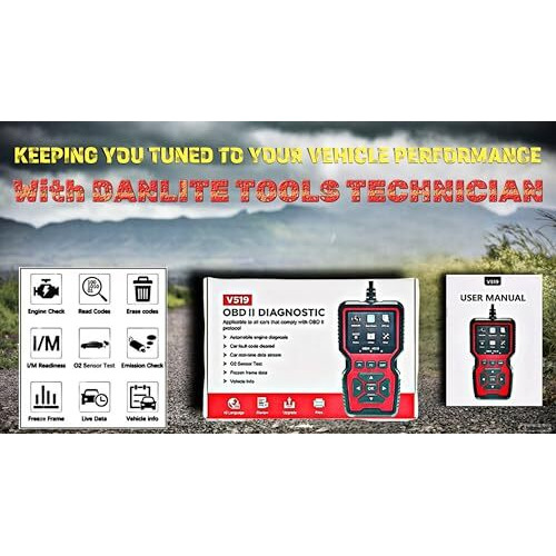 Danlite V519 Obd-Ii Bs6 Bs7 Bike Scanner Fastest Connectivity With Scanning Cable Fast Connectivity Best Display Quality