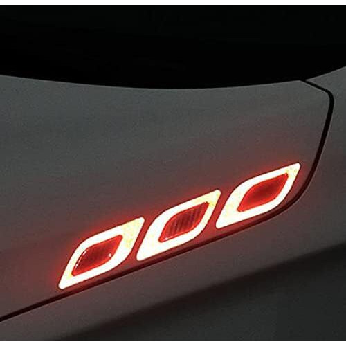 Us1984 Car High Intensity Reflective Stickers Car Side Marker Bumper Fender Safety Warning Sticker Universal Strong Reflective Warning Night Visibility 6 Psc (Red), Paper, Self Adhesive