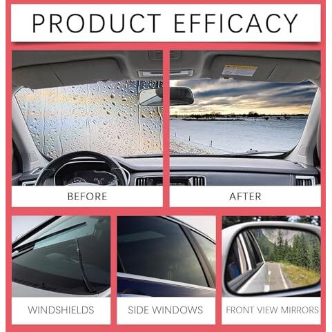 Kanisya Automotive Oil Film Cleaning Brush, Glass Cleaning Board, Car Windshield Cleaner & Remover, Powerful Visual Effect Enhancer