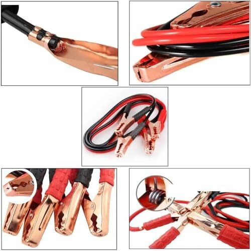Kreshu 3000Amp Heavy Duty Pure Copper Battery Booster Cable | Car Battery Jump Cable Safety Protection Conductive Jumpers Booster Cables Jumper Wire With Smart Car Battery Clamp For Jump Starter