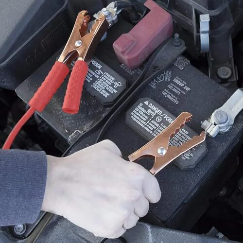 Kreshu 3000Amp Heavy Duty Pure Copper Battery Booster Cable | Car Battery Jump Cable Safety Protection Conductive Jumpers Booster Cables Jumper Wire With Smart Car Battery Clamp For Jump Starter