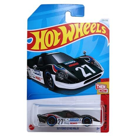 Hot Wheels 2024 67 Ford Gt40 Mk.Iv Then And Now Ages 3 And Up (Green)