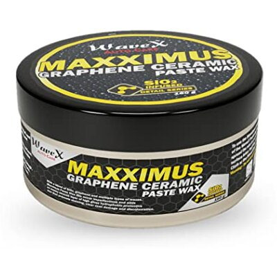 Wavex Car Wax Ceramic Graphene Paste Wax Infused With Sio2 160G | Premium Graphene Rich Protection For Superior Hydrophobicity, Gloss And Paint Protection