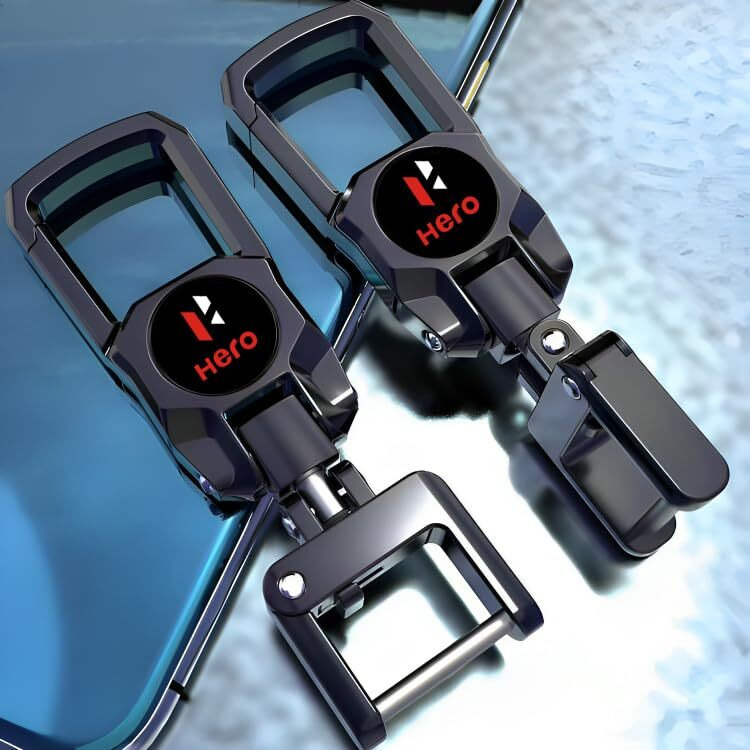 Greenworld Premium Dual Side Logo Keychain Compatible With Bike Motercycle Key Chain