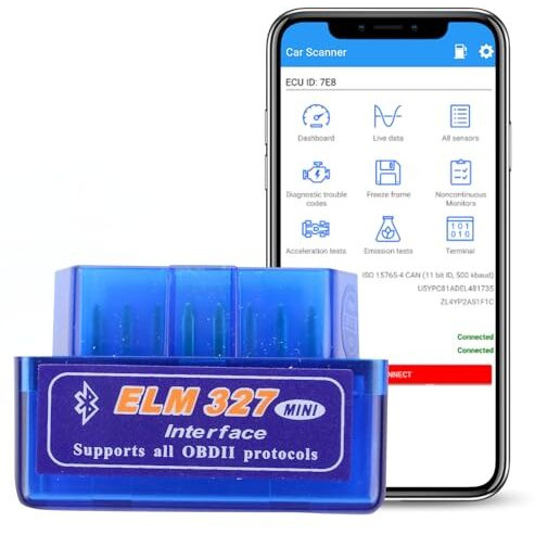 Modaxe Obd Ii Elm327 Scanner Code Readers V2.1 Smart Car Vehicle Diagnostic Scanner Tool Odb2/Obdii Protocols Android With Advanced Chipset (Mini Elm327)