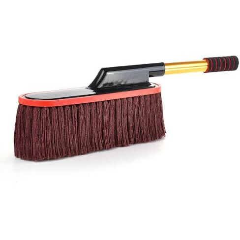 Jvcv Microfiber Car Duster Brush With Extendable Handle Scratch Free Soft Car Brush Kit For Cars Truck Suv Office Home Kitchen Motorcycle For Cleaning Dusting Polishing Washing (Brown)