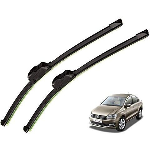 Auto Hub Frameless Car Wiper Blades Compatible With Volkswagen Vento - Set Of 2,(D-24,P-16)