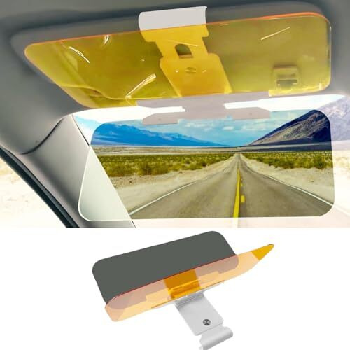 Vezimon Car Hd Vision Visor, Car Sun Shade Protector For Day And Night, Polarized Sun Visor, Anti-Glare, Uv Blocking Sun Protection, Clearer Vision And Safe Driving Of Car