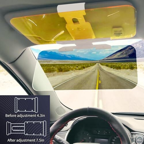 Vezimon Car Hd Vision Visor, Car Sun Shade Protector For Day And Night, Polarized Sun Visor, Anti-Glare, Uv Blocking Sun Protection, Clearer Vision And Safe Driving Of Car