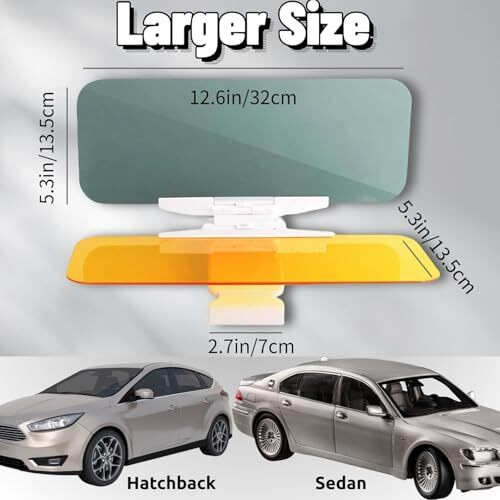 Vezimon Car Hd Vision Visor, Car Sun Shade Protector For Day And Night, Polarized Sun Visor, Anti-Glare, Uv Blocking Sun Protection, Clearer Vision And Safe Driving Of Car