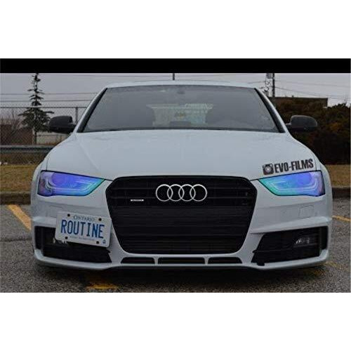 Vicinity Transparent Colored Headlight/Tail Light Tint Film Self Adhesive -Rainbow Multicolor (Size 12 Inch X 24 Inch)