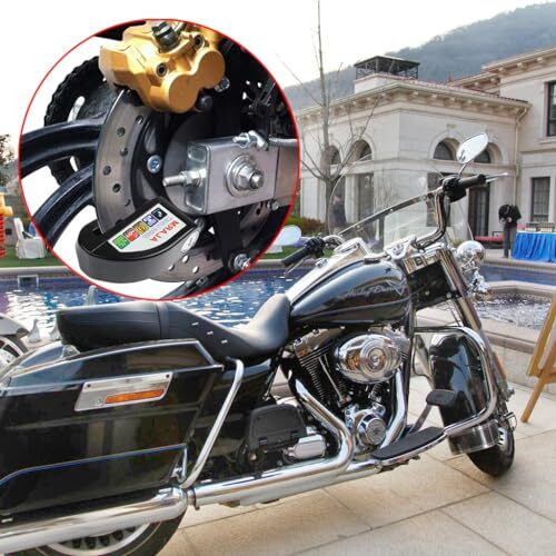 Linist Disc Brake Lock, Anti-Theft Motorcycle/Bicycle Accessories Ultra 110Db Alarm Disc Lock Motorcycle Lock 6Mm Pin Keys Scooters Bikes Bicycle