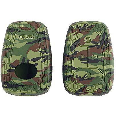 Keycare Silicone Key Cover Compatible For Tatapunch Ev,Altroz,Nexon Ev,Punch,Tigor Ev,Safari,Tiago Ev,Nexon,Harrier,Tiago,Tigor 4 Button Smart Key (Camouflage)