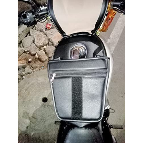 Sahara Seats Hunter 350 Mobile Pocket Tank Cover/Tank Bag - Vinyl (Black)