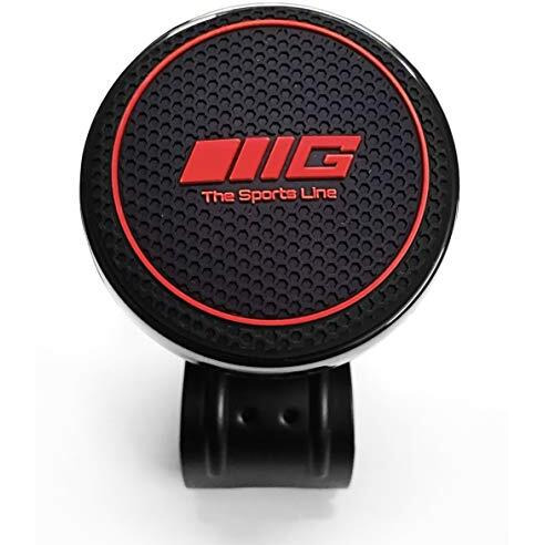 Gh Generic Hub Universal Steering Wheel Spinner Knob | Auxiliary | Booster | Aid | Control | Handle | Car Steering Wheel Strengthener (Black-Red)